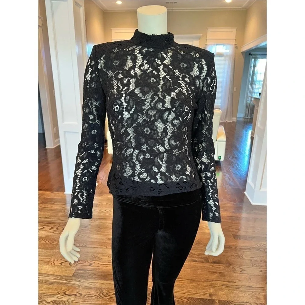 Zara Black Lace Top  Size: Small